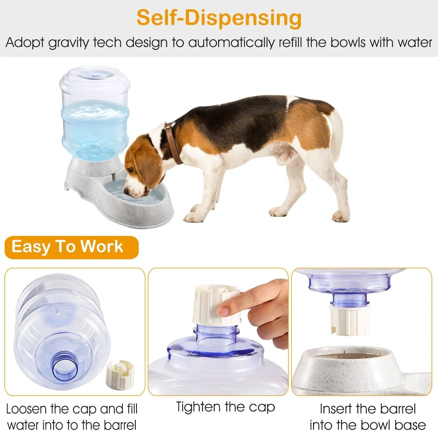 3.5L/1 Gal Pet Water Dispenser Self-Dispensing