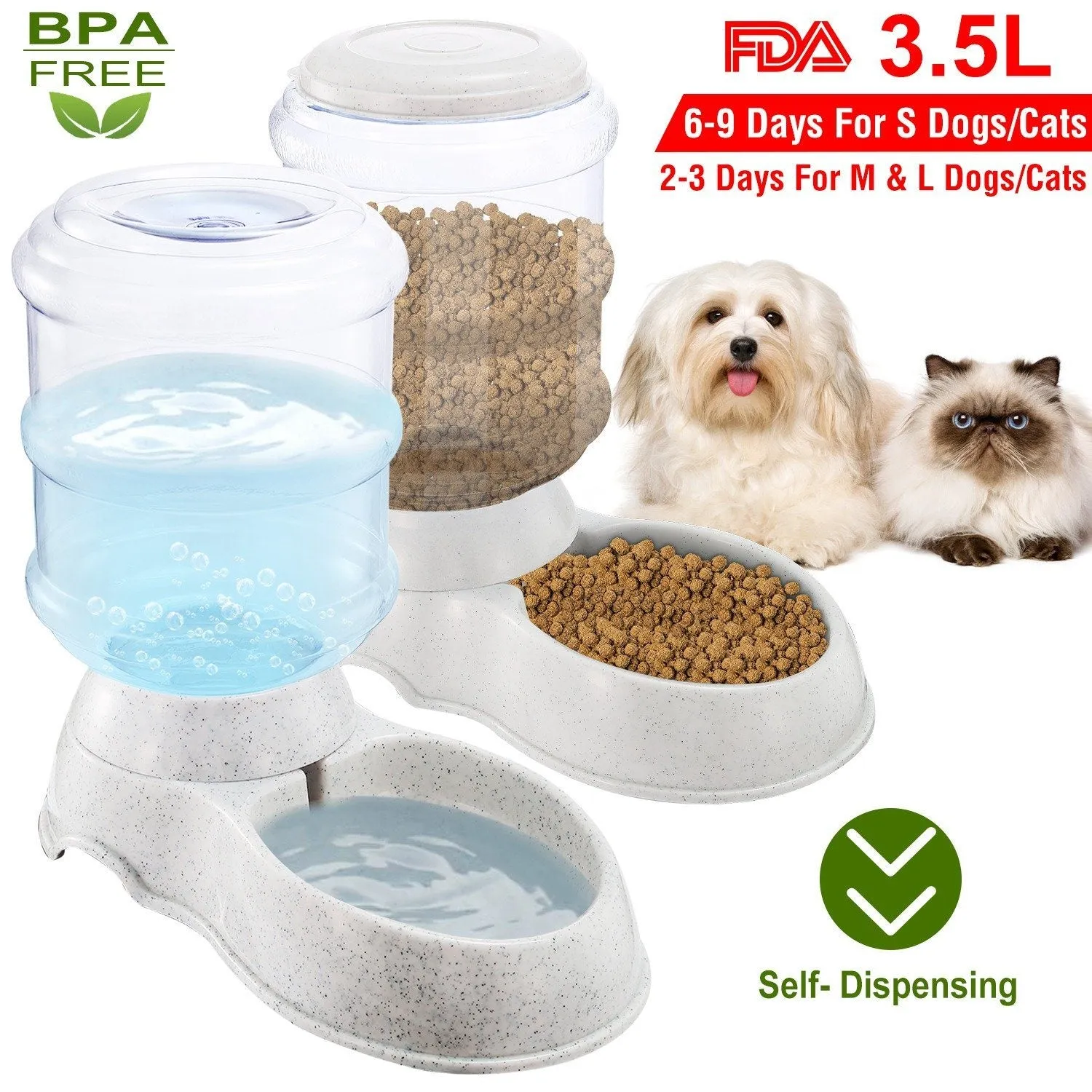 3.5L/1 Gal Pet Water Dispenser Self-Dispensing