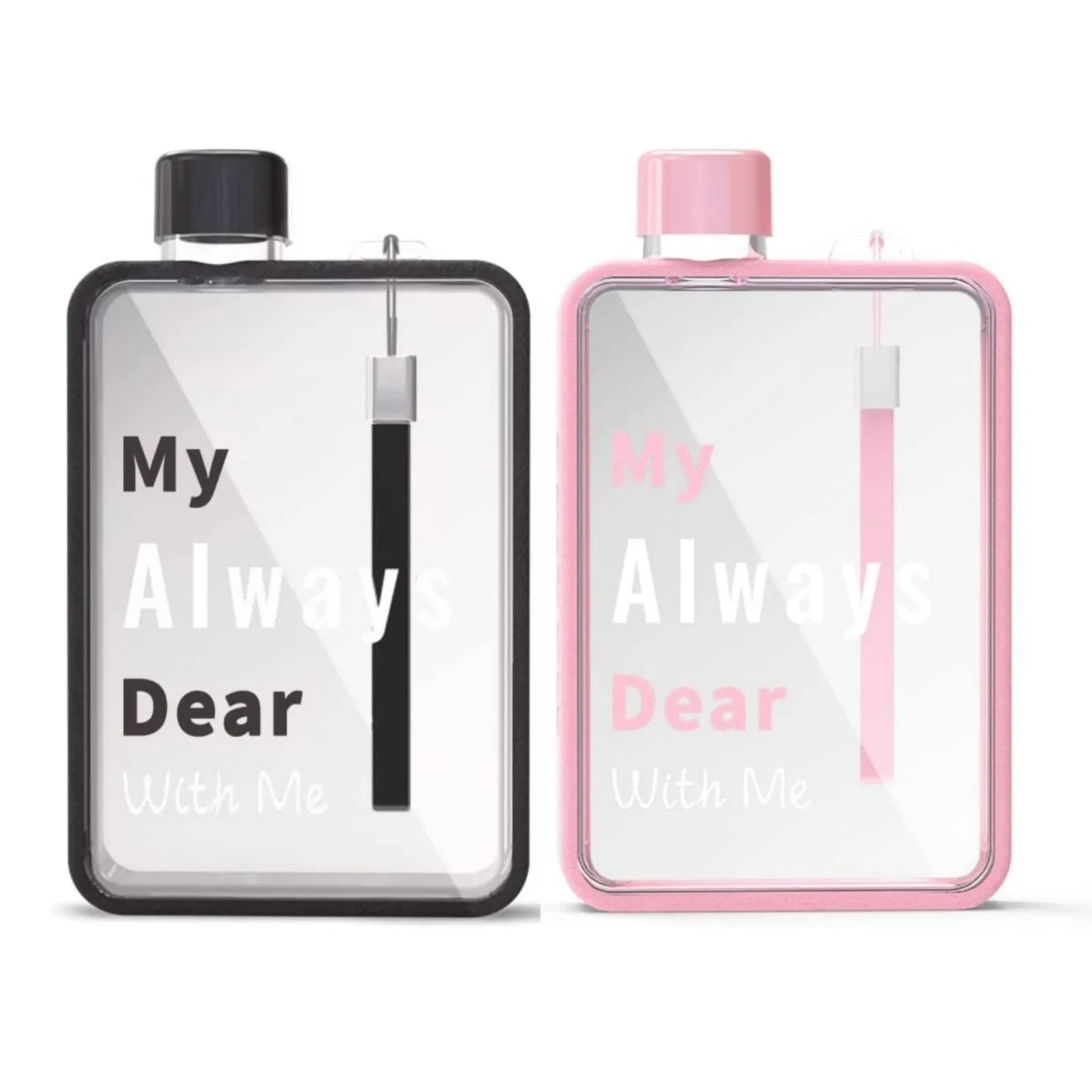 A5 Flat Water Bottle for Cold Drink/Warm Drink - BPA Free Water Bottle - Leak Proof. 380ml