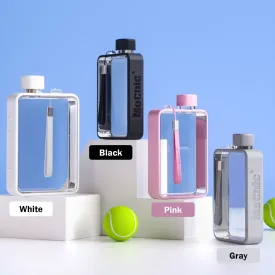 A5 Flat Water Bottle for Cold Drink/Warm Drink - BPA Free Water Bottle - Leak Proof. 380ml