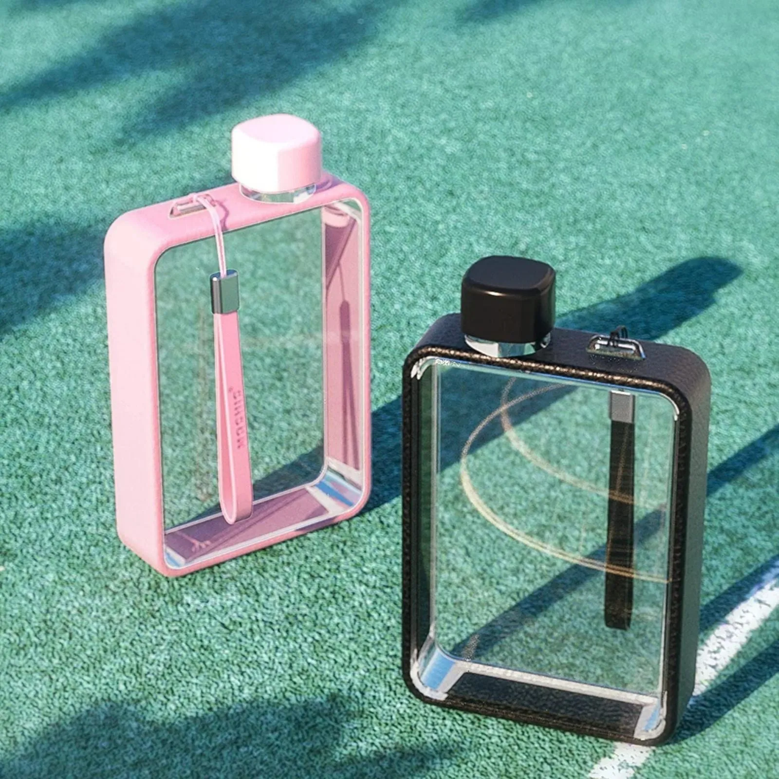 A5 Flat Water Bottle for Cold Drink/Warm Drink - BPA Free Water Bottle - Leak Proof. 380ml