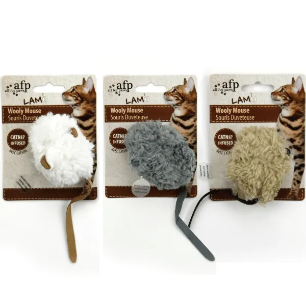 AFP Lamb Wooly Mouse Chirping Sound Cat Toy