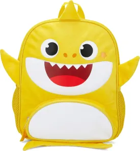 AI ACCESSORY INNOVATIONS Baby Shark 12" Backpack for Girls & Boys, Plush with 3D Fins & Appliques, Adjustable Straps & Padded Back, Lightweight Travel Bag for Kids