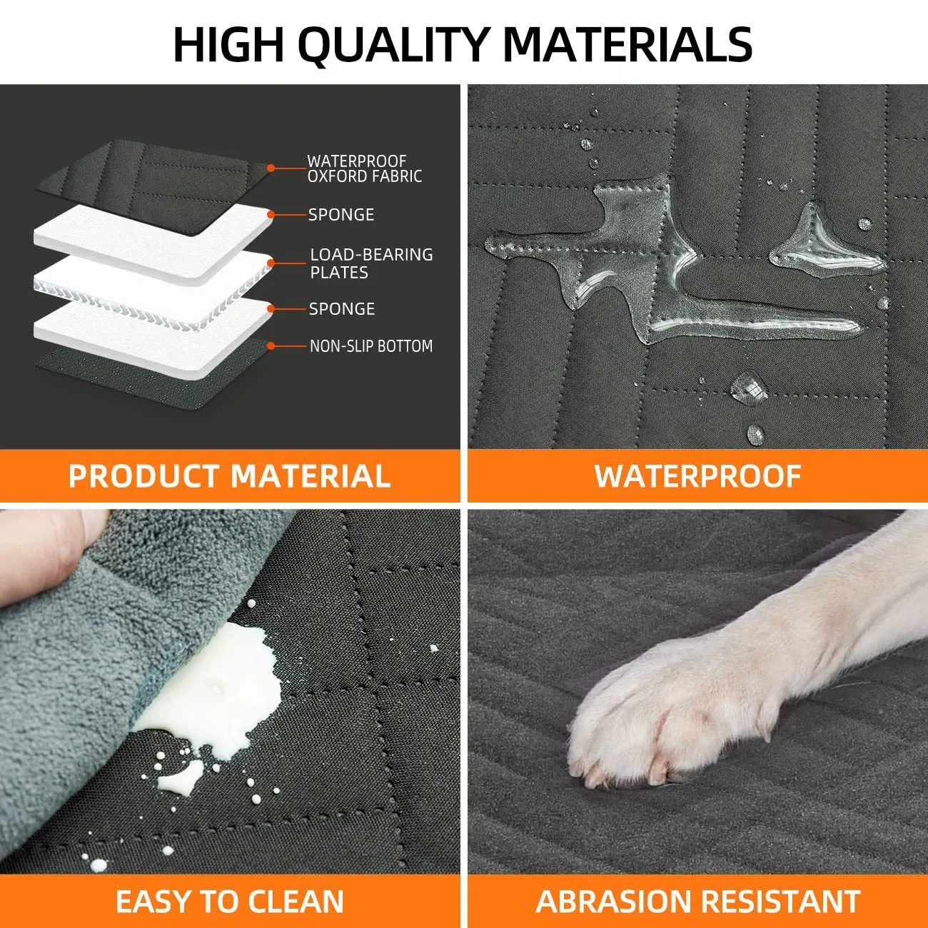 Car pet mat waterproof and anti slip dog load-bearing extended car pet mat pet supplies