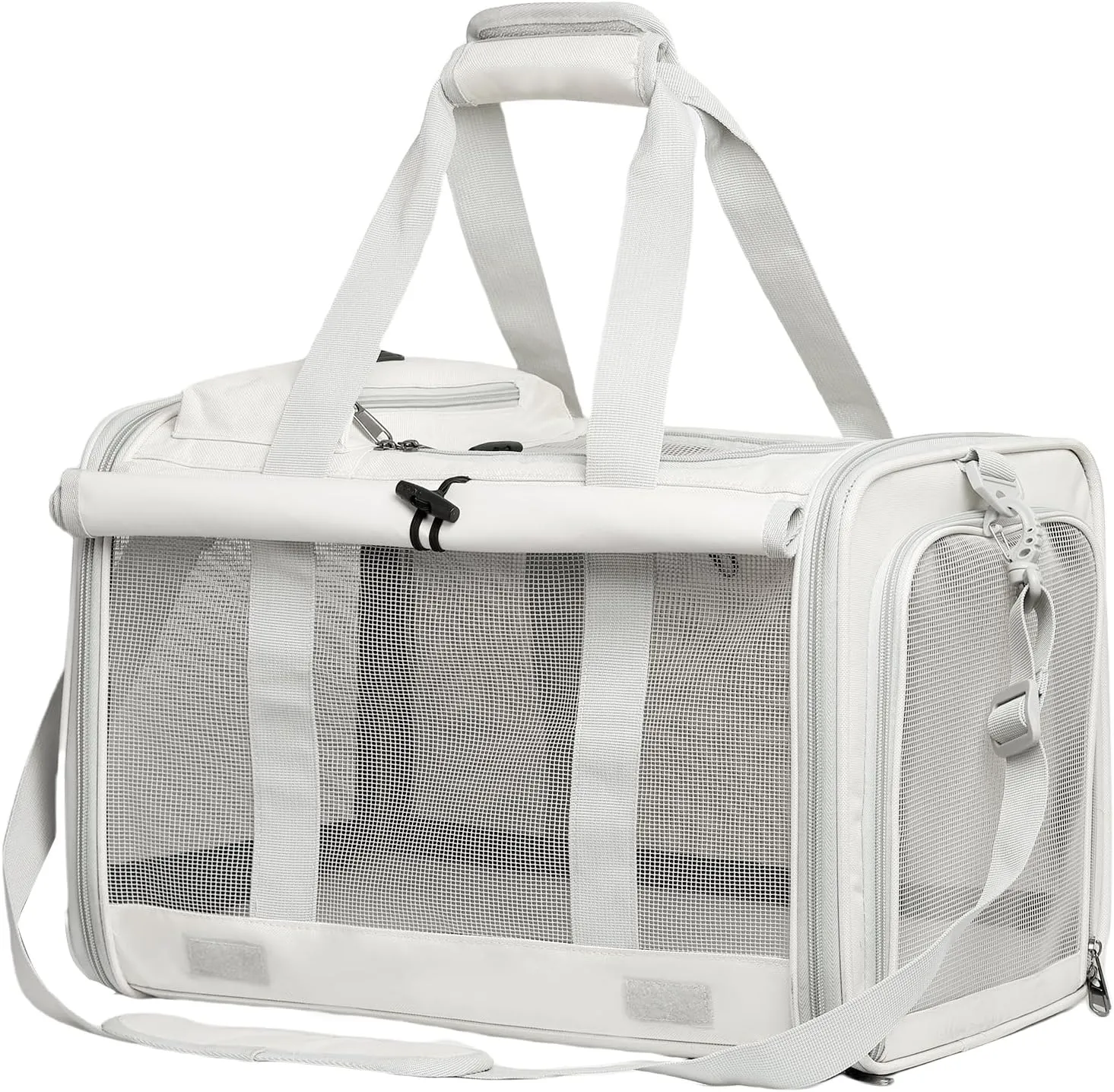 Cat Carrier and Dog Carrier is Designed for Pets Weighing up to 16 lbs.Soft-Sided,Durable and Collapsible Travel Carrier,Breathable Mesh for Ventilation,Adjustable Shoulder Strap for Comfort
