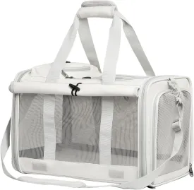 Cat Carrier and Dog Carrier is Designed for Pets Weighing up to 16 lbs.Soft-Sided,Durable and Collapsible Travel Carrier,Breathable Mesh for Ventilation,Adjustable Shoulder Strap for Comfort