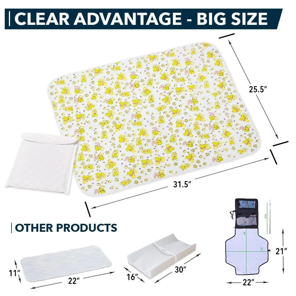 Changing Mat Biggest Waterproof & Reusable Portable Changing Pad 25.5x31.5 inch