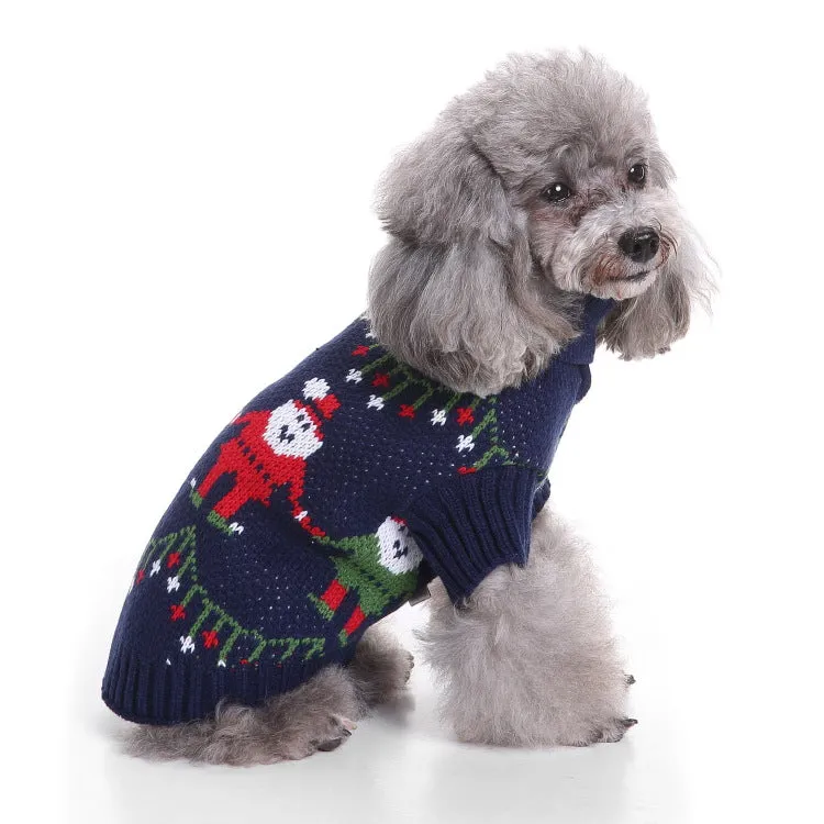Christmas Knitted Turtleneck Dog Sweater