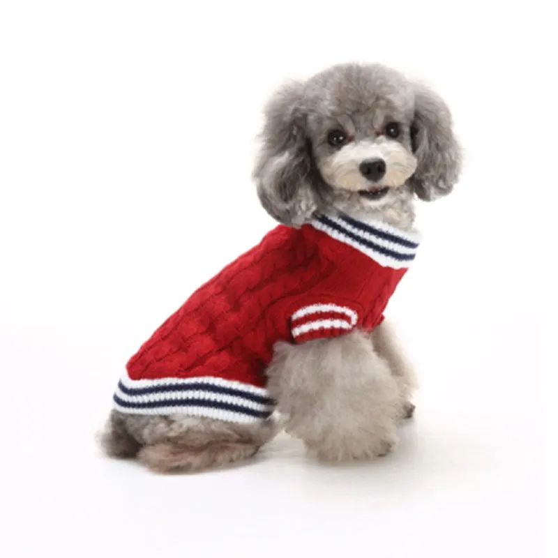 Christmas Knitted Turtleneck Dog Sweater