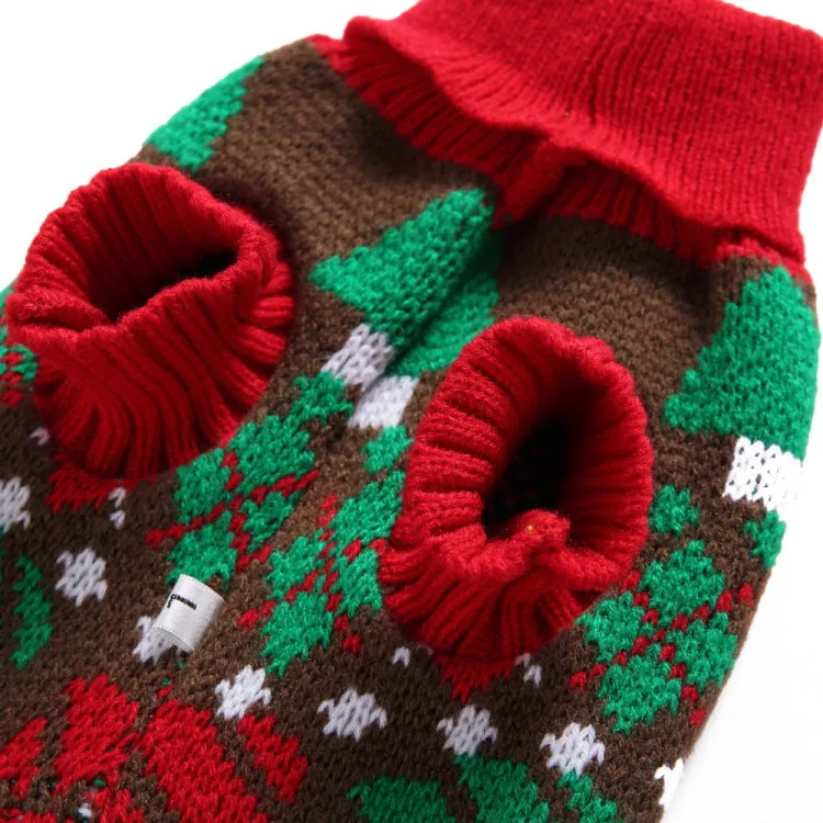 Christmas Knitted Turtleneck Dog Sweater