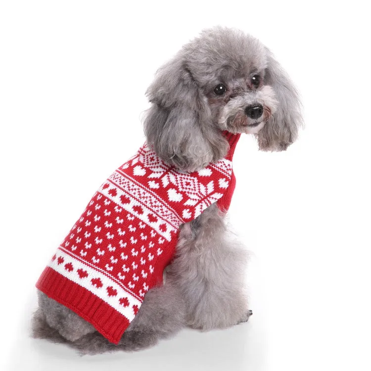 Christmas Knitted Turtleneck Dog Sweater
