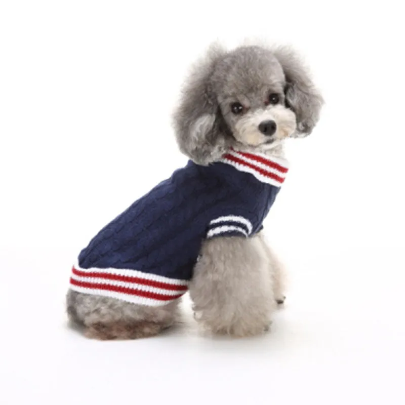 Christmas Knitted Turtleneck Dog Sweater