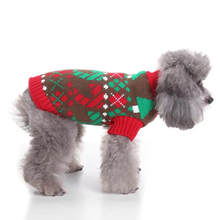Christmas Knitted Turtleneck Dog Sweater