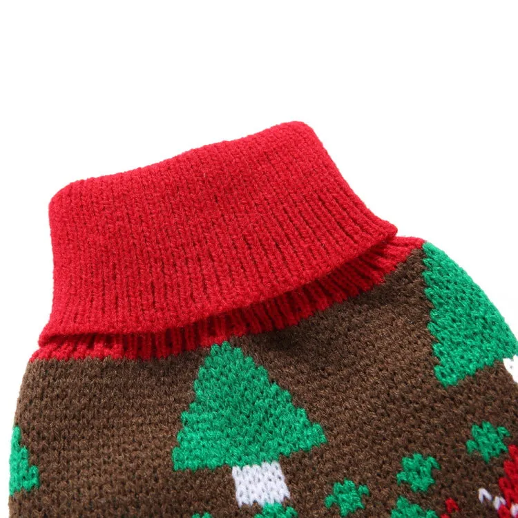 Christmas Knitted Turtleneck Dog Sweater