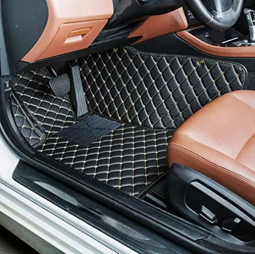 Customized Car Mats are Suitable for Volkswagen ID.4 CROZZ / 2021 Year Waterproof Lining Full Set of Environmentally Friendly Flooring (Black Blue,ID.4 CROZZ / 2021 Year)