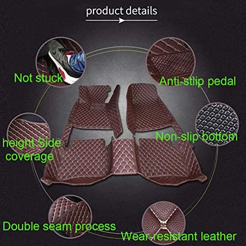 Customized Car Mats are Suitable for Volkswagen ID.4 CROZZ / 2021 Year Waterproof Lining Full Set of Environmentally Friendly Flooring (Black Blue,ID.4 CROZZ / 2021 Year)