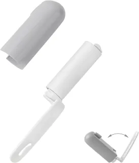 Cute Mini Travel Lint Remover for Pet Hair with Cover - Reusable Lint Roller (Gray)