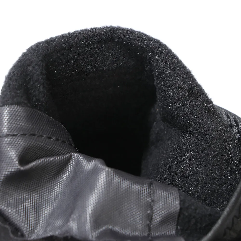 Dog Boots Dog Waterproof Shoes with Adjustable Reflective Straps Snow Boots Rain Shoes for Medium Large Dogs Rugged Anti-Slip Sole Black 4PCS