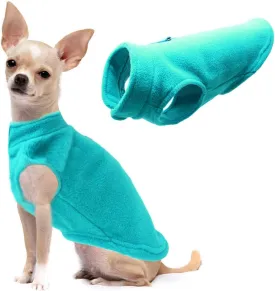 Dog Fleece Vest Soft Winter Jacket Sweater with D-Ring Leash Cold Weather Coat Hoodie for Small Medium Large Dogs Green X-Large