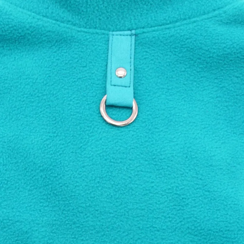 Dog Fleece Vest Soft Winter Jacket Sweater with D-Ring Leash Cold Weather Coat Hoodie for Small Medium Large Dogs Green X-Large
