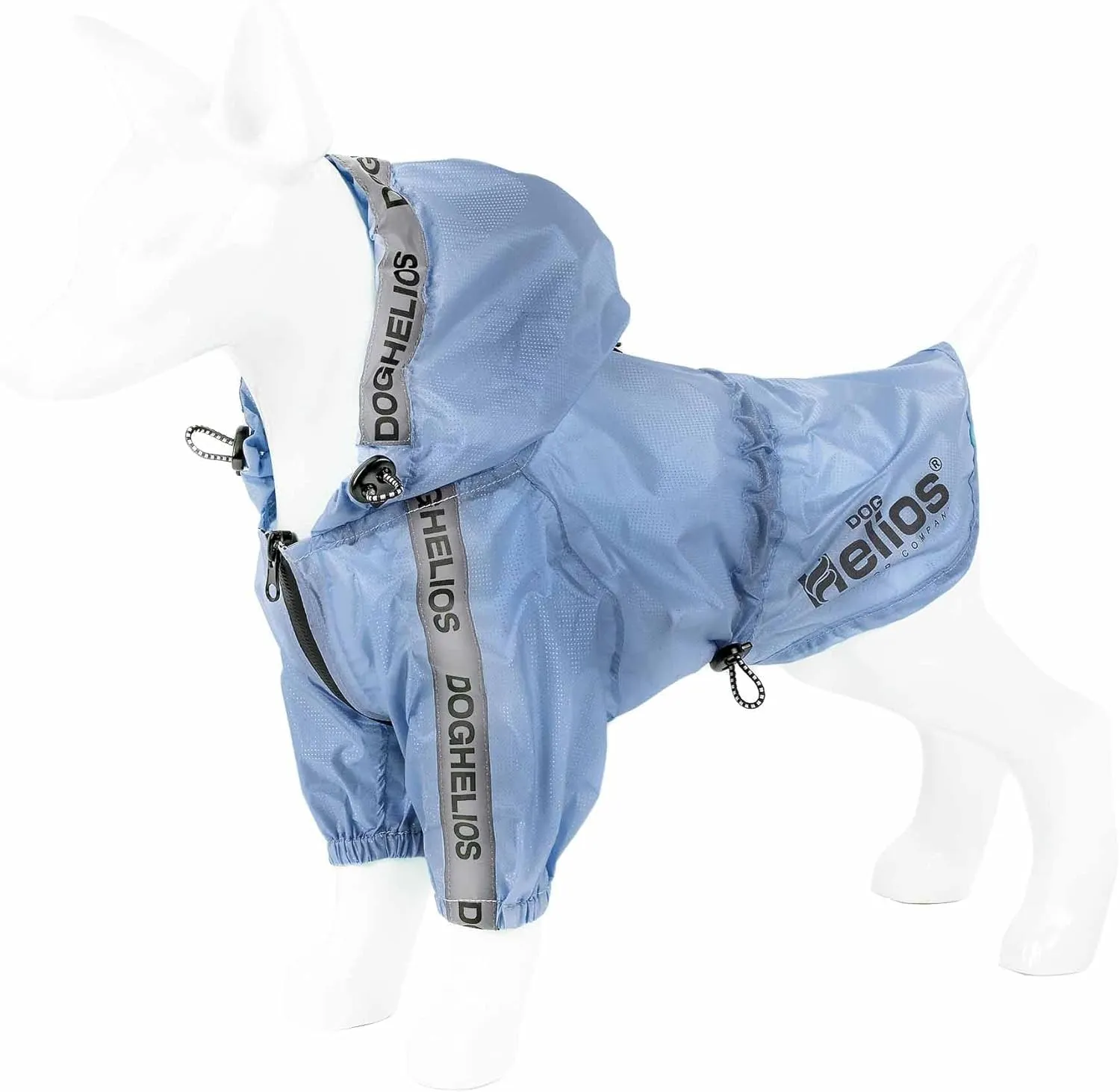 Dog Helios Torrential Shield Adjustable and Waterproof Dog Raincoat Poncho, XS, Blue