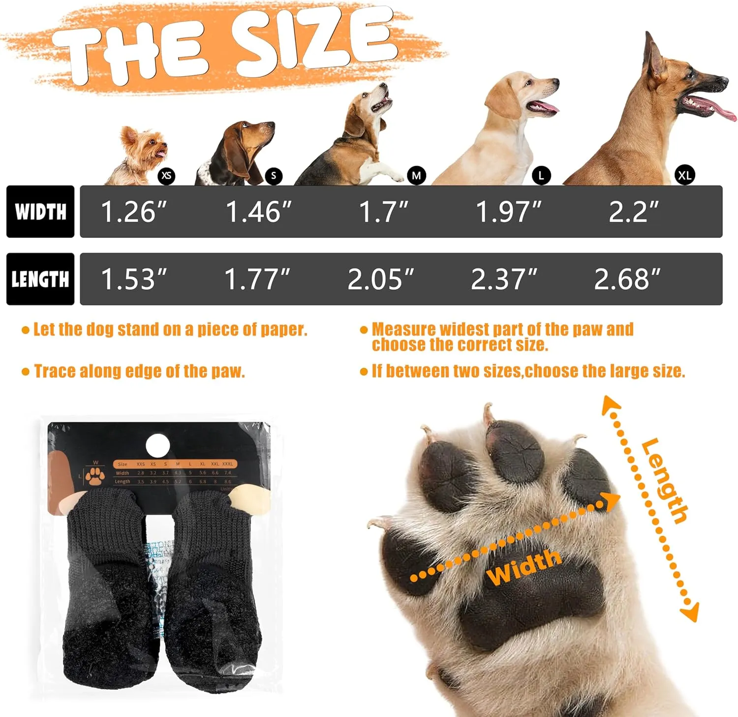 Dog Socks to Prevent Licking PawsDog Socks for Hardwood Floors Anti Slip Indoor,Sunmer Dog Paw Protectors for Dogs Hot Pavement Large