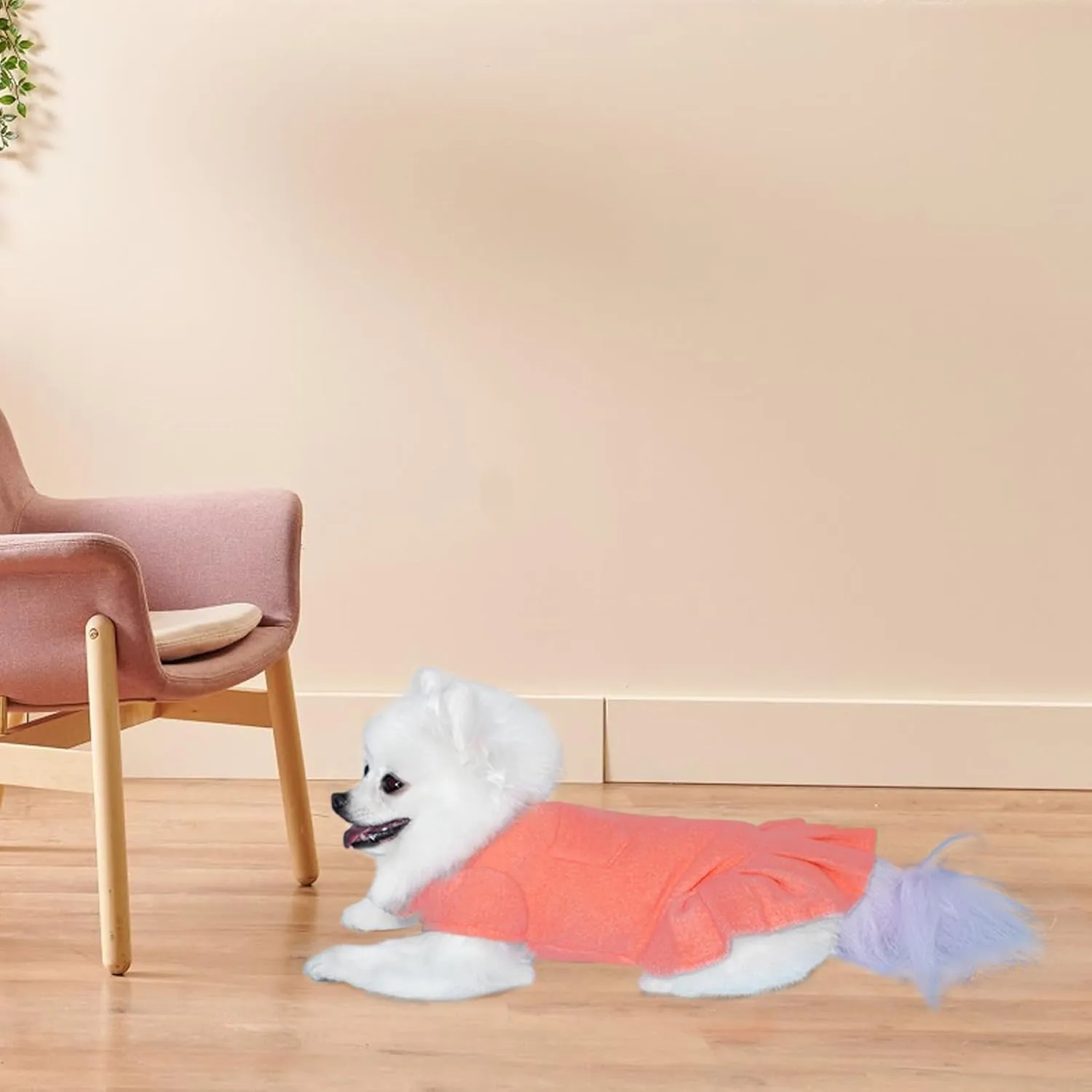 Dog Sweater Dress, Stylish Pet Dog Dress for Dogs Girl, Warm Dog Sweater Dress for Small Medium Dogs, XS~XL, Dog Sports Knit Dress for Autumn, Winter(Orange, XS)