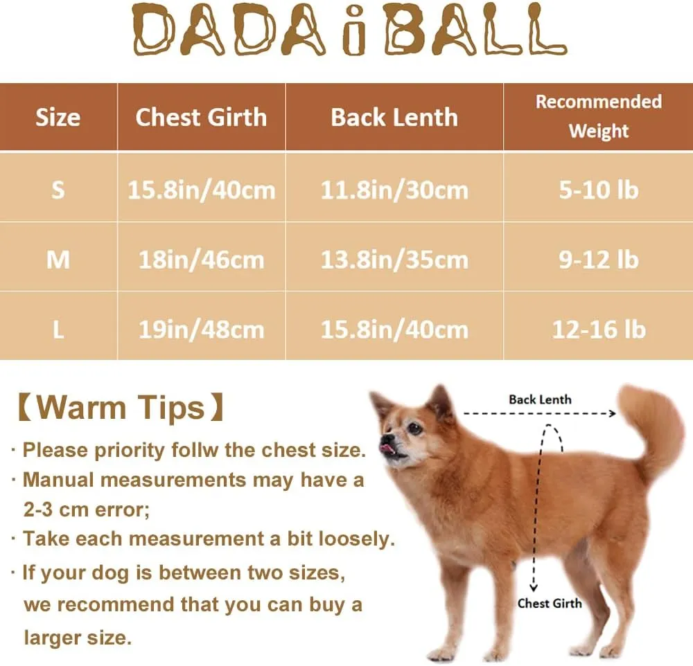 Dotted Pattern Dog Winter Coat: Warm Windproof Waterproof Dog Jacket, Zipper Puffer Cold Weather Pet Apparel with 3layers Fleece Lined for Small Dogs(Small, Blue)