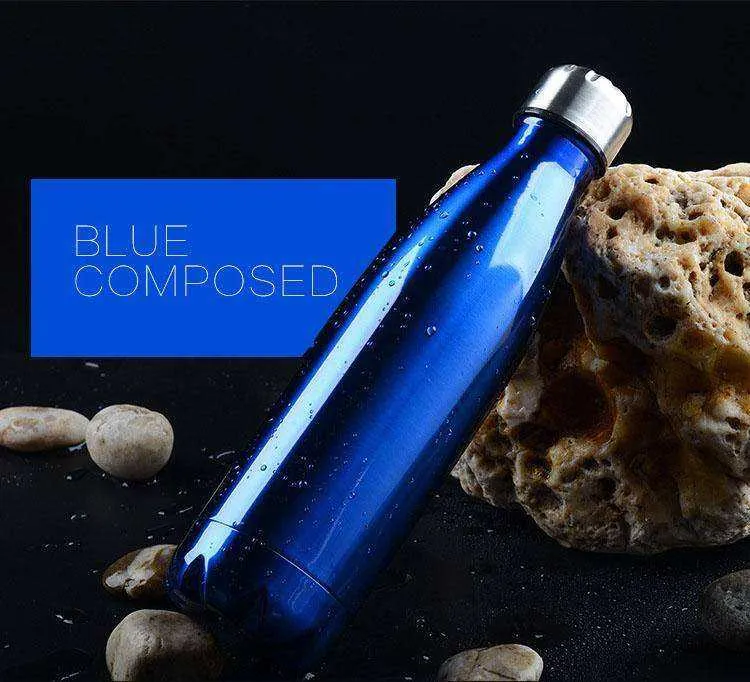 Double-Wall Insulated Vacuum Flask Stainless Steel Thermos Water Bottle