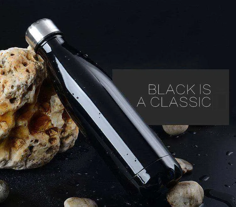 Double-Wall Insulated Vacuum Flask Stainless Steel Thermos Water Bottle