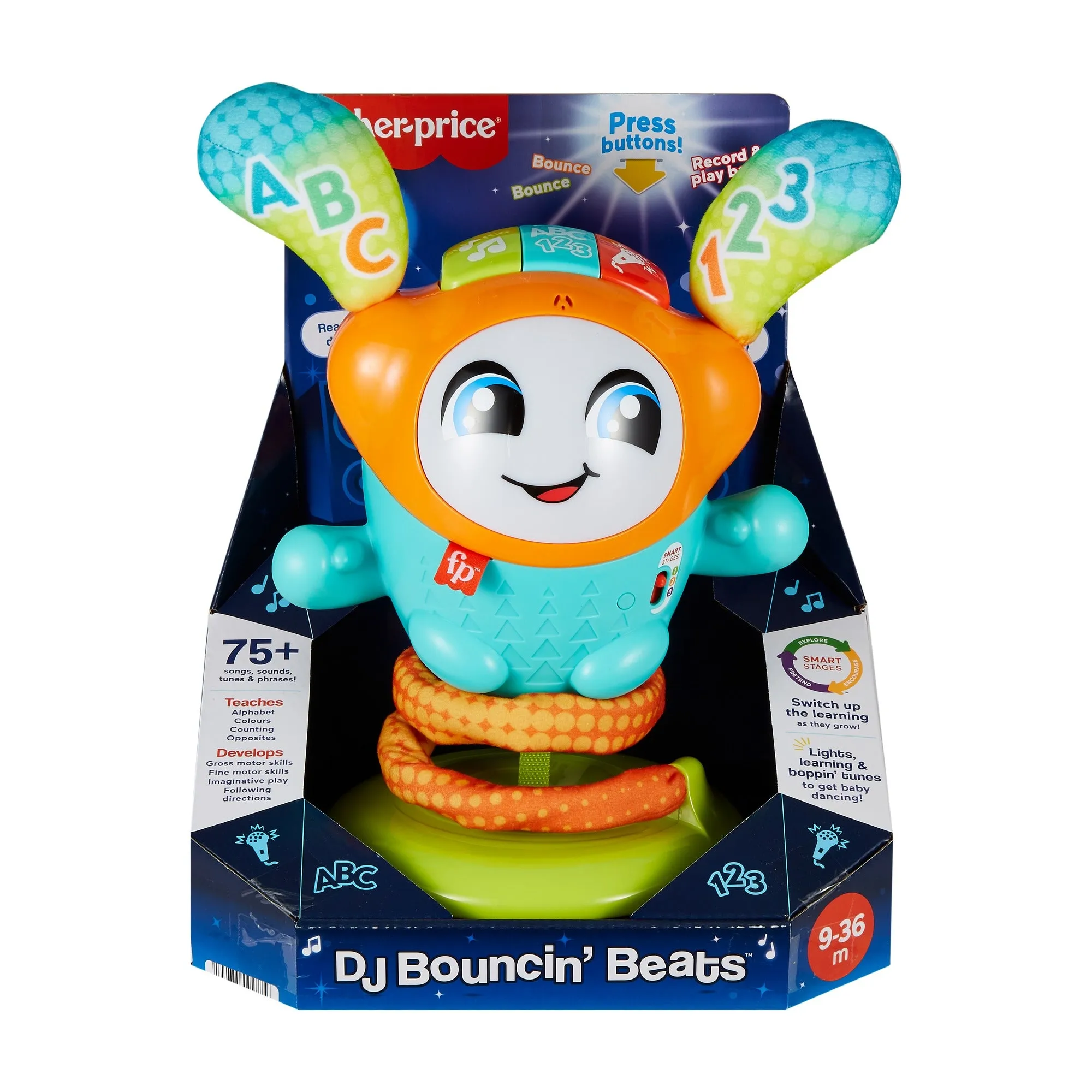 Fisher Price DJ Bouncing Beats Interactive Baby Learning Toy