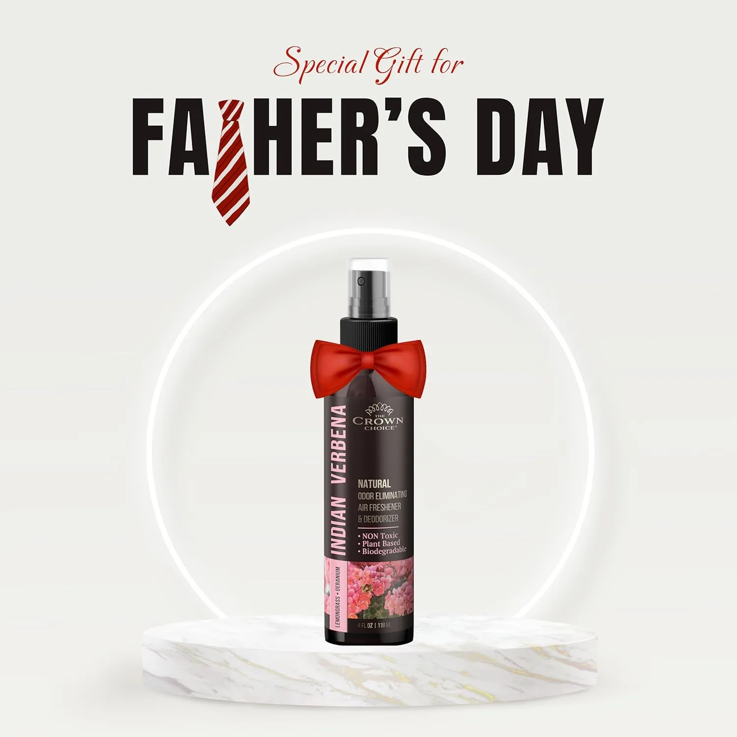 Freshen Up Dad's Day with gift of Natural Air Freshener SprayGeranium & Lemongrass Odor EliminatorNon-Toxic Essential Oil Deodorizer Spray for Home,Safe for Kids & Pets1 PK- 4 Oz