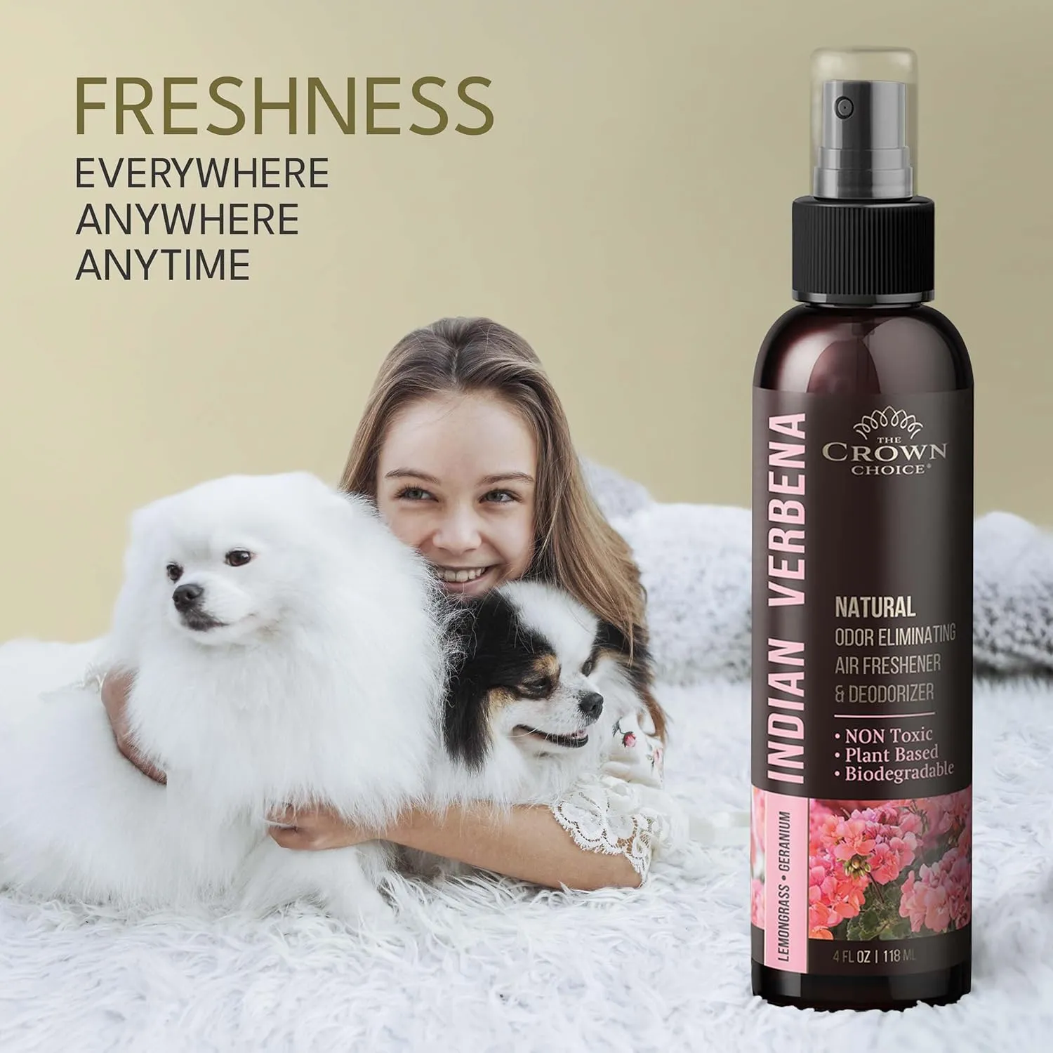 Freshen Up Dad's Day with gift of Natural Air Freshener SprayGeranium & Lemongrass Odor EliminatorNon-Toxic Essential Oil Deodorizer Spray for Home,Safe for Kids & Pets1 PK- 4 Oz