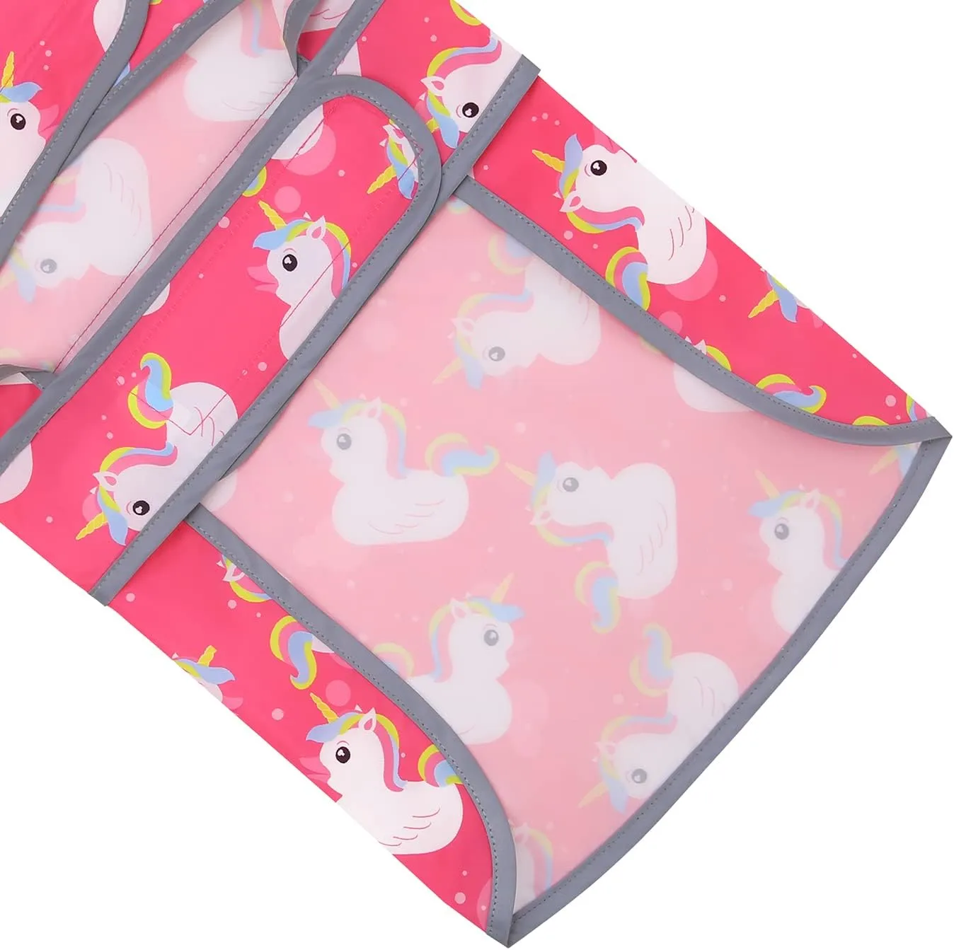 HDE Dog Raincoat with Clear Hood Rain Jacket Poncho for Small Medium Large Dogs Unicorn Ducks Pink - S