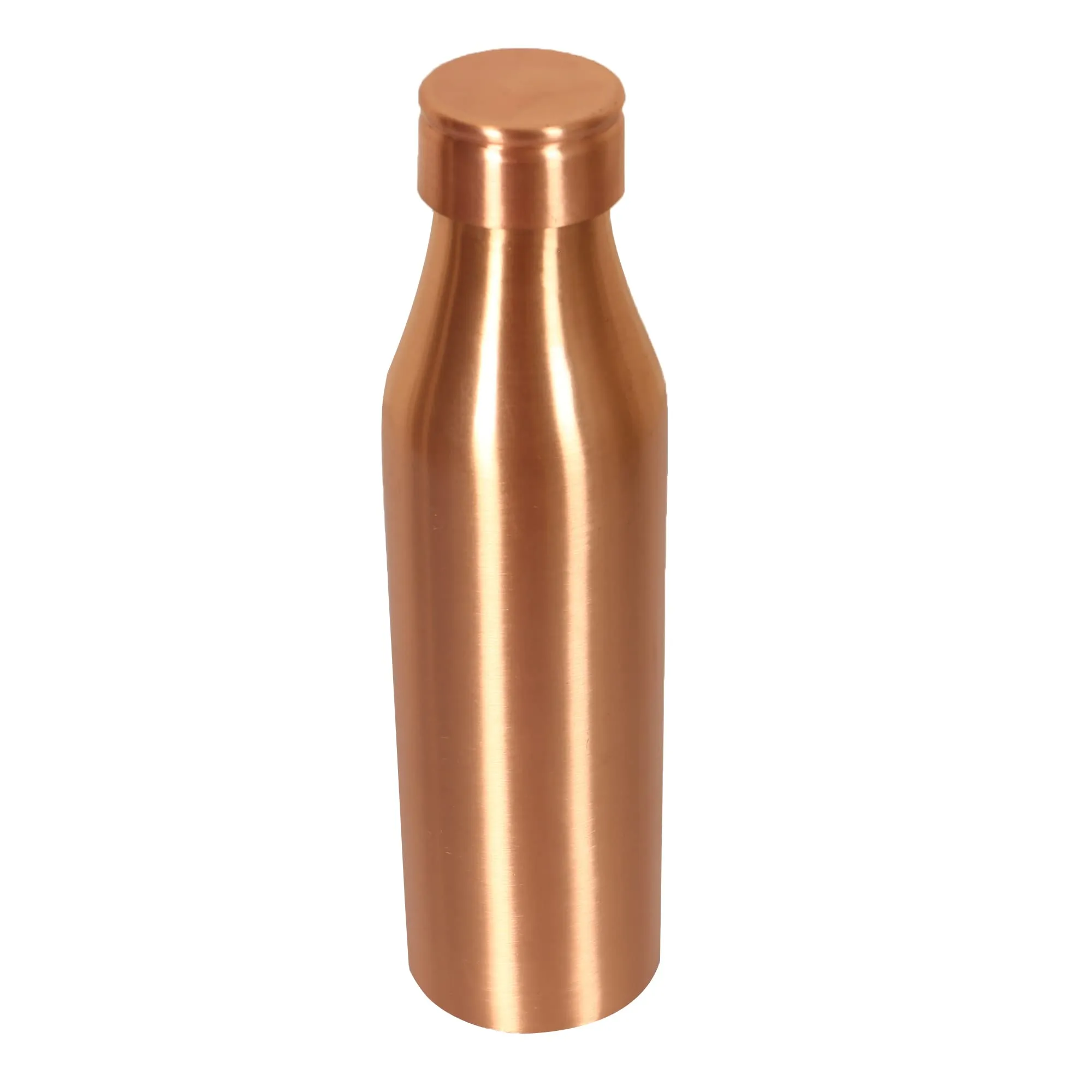 Heart Home Copper Plain & Leak Proof Water Bottle For Home, office, Traveling. 1 Ltr (Brown)