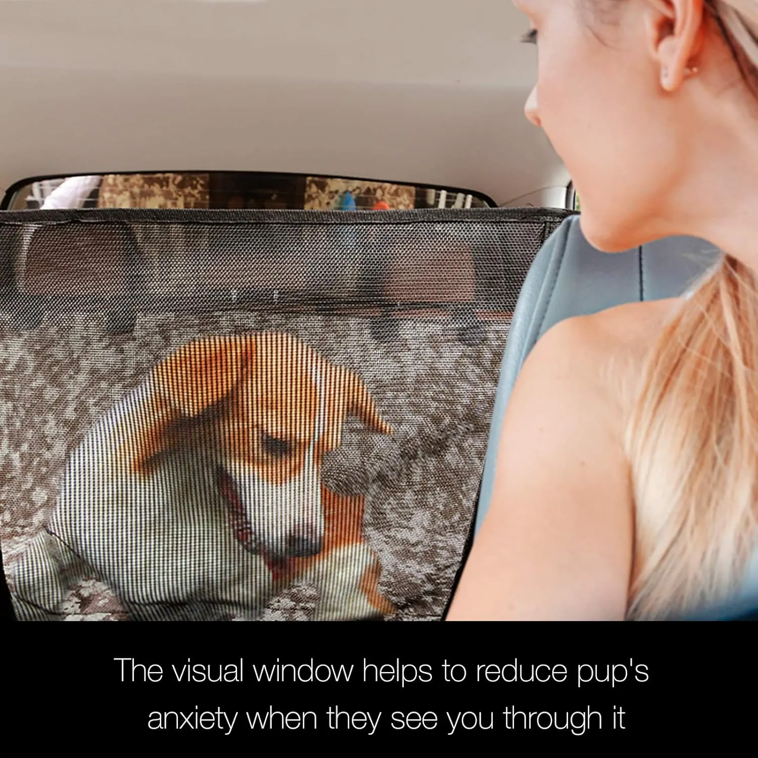 iBuddy Dog Truck Seat Cover with Mesh Window 100% Waterproof Pet Seat Cover Durable Dog Truck Hammock Machine Washable X-Large Against Dirt and Dog Fur for Car and Large SUV, Trucks