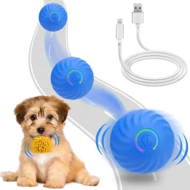 Interactive Self-Rolling Dog Toy, Anti-Chewer for Small/Medium Puppies, Motion Activated Enrichment Ball