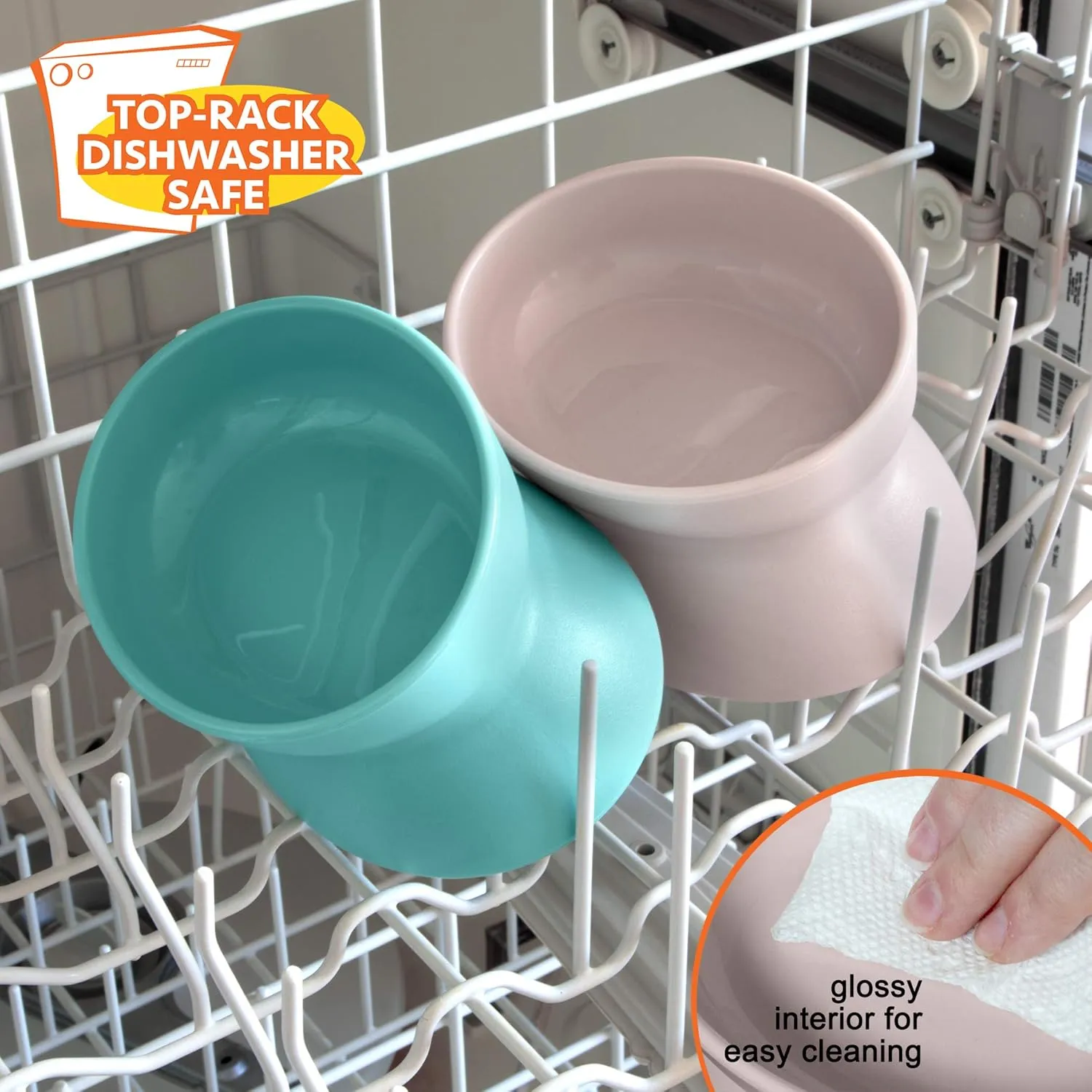 Kitty City Raised Cat Bowls, Small Bowl 2pk (Pastel)