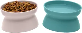 Kitty City Raised Cat Bowls, Small Bowl 2pk (Pastel)
