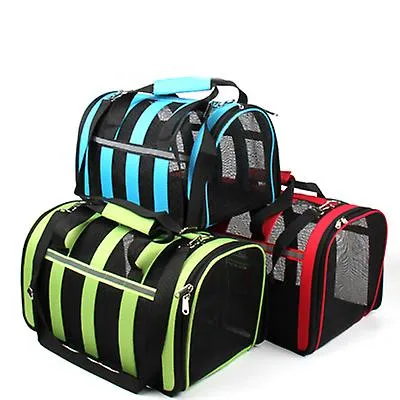 M 43*26*24cm blue Portable pet outdoor mesh breathable backpack AZ15205