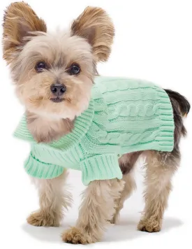 Mint Aran Dog Sweater Size #08 XS