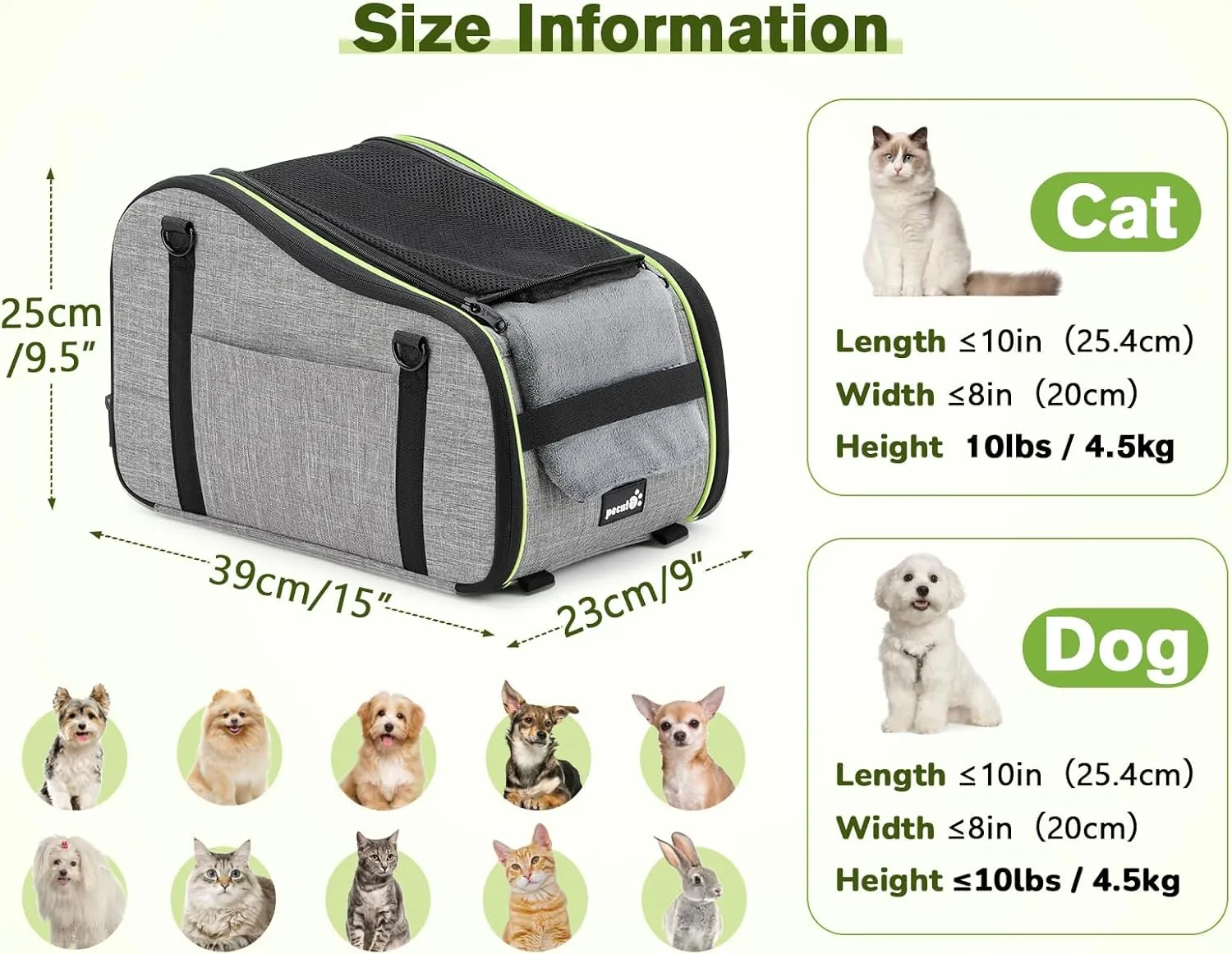 Pecute Console Dog Car Seat for Small Dogs - Soft Pad Armrest Booster Seat for Cat Car Seat up to 8 lbs, with Safety Strap, Grey