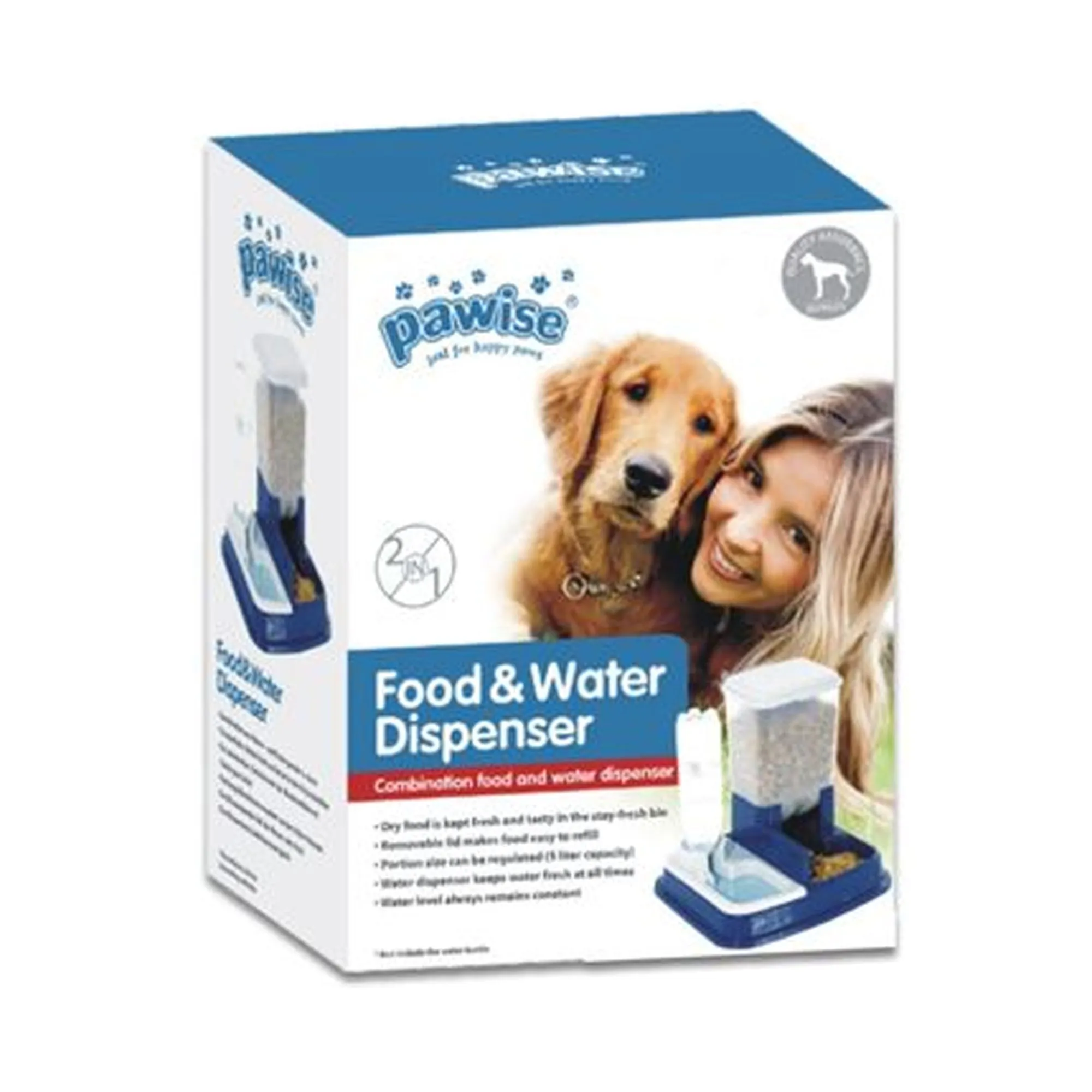 Pet Automatic Water Food Dispenser 2 in 1 Timer Drinking Feeder Bottle Dog Cat