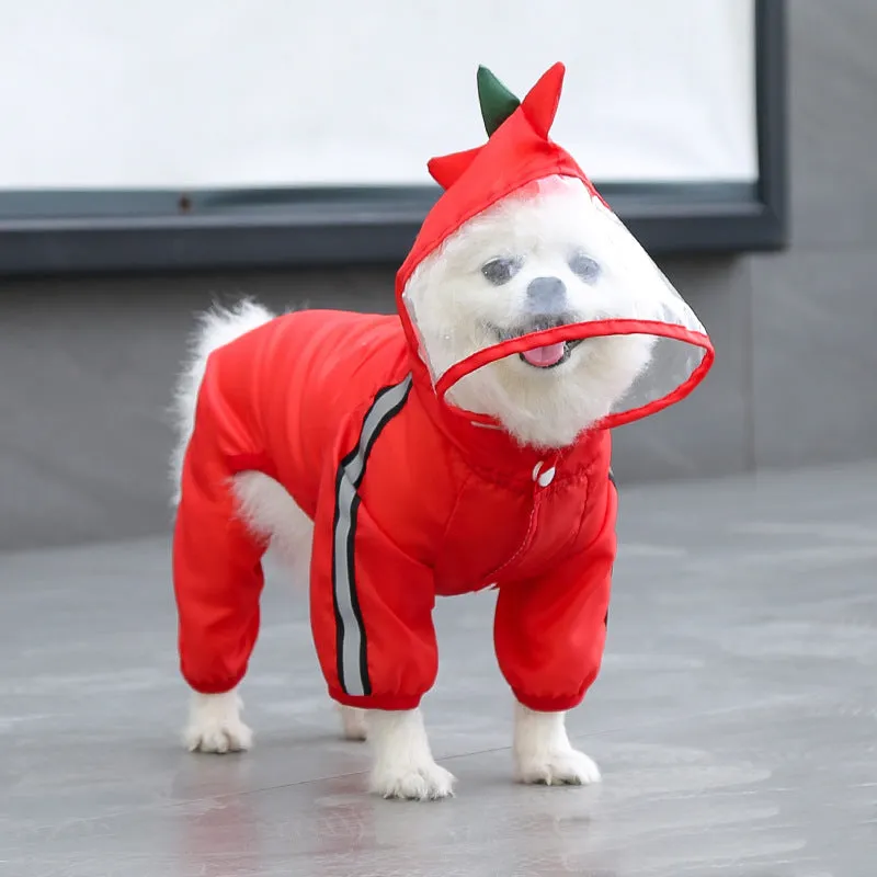 Pet Clothes Four-Legged Raincoat Outdoor Waterproof Supplies