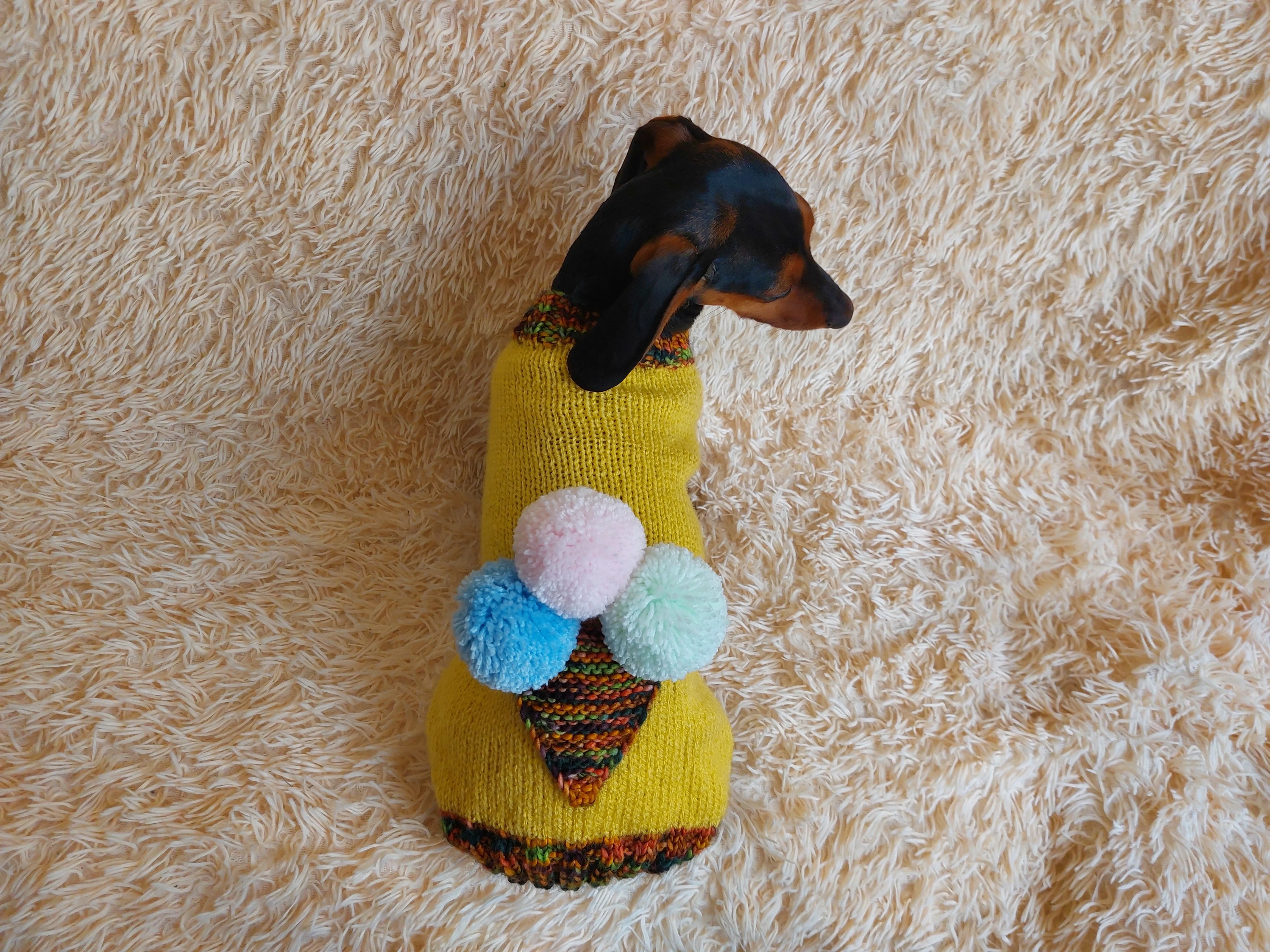 Pet clothing ice cream jumper, ice cream sweater for dogs