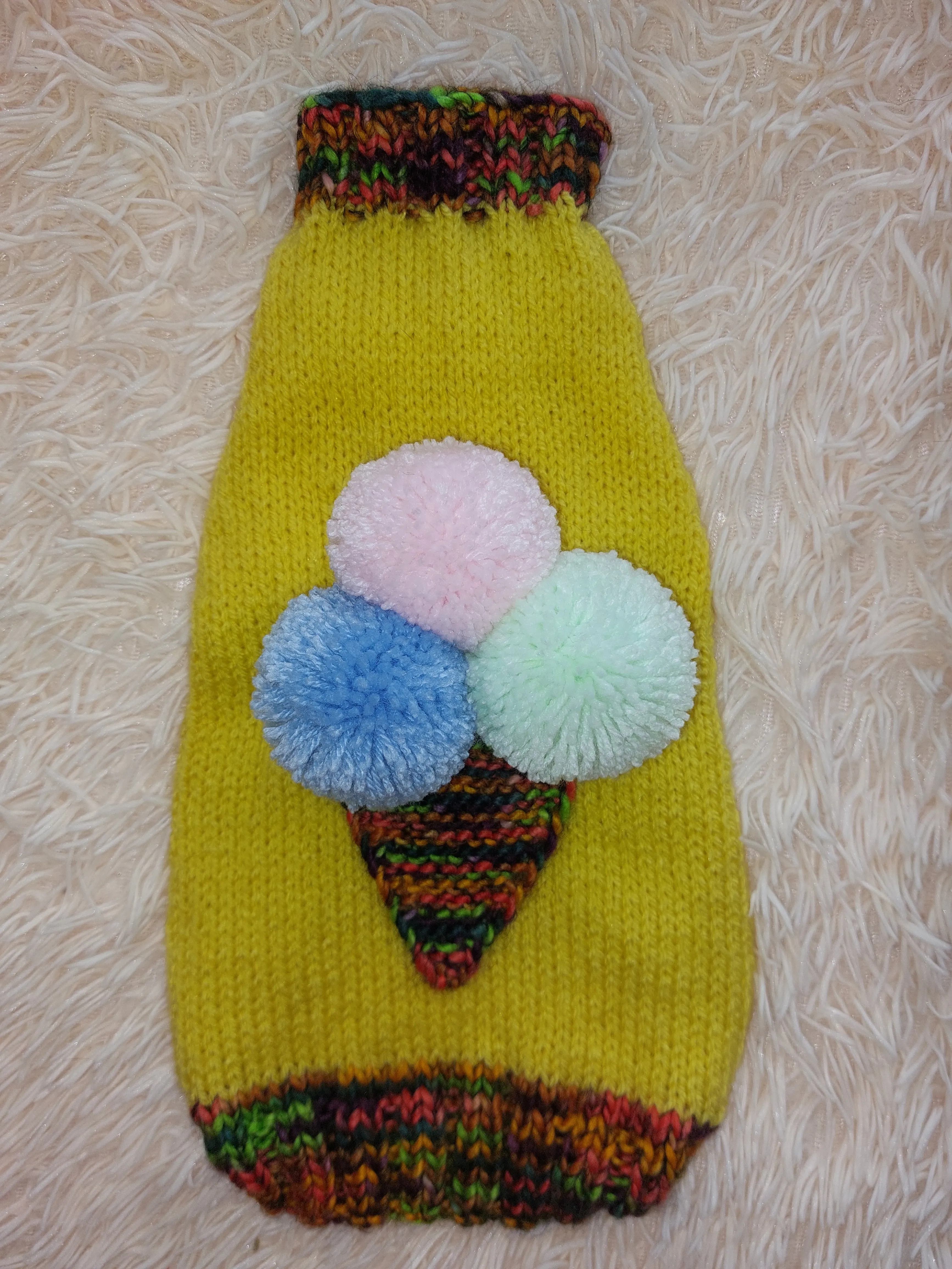 Pet clothing ice cream jumper, ice cream sweater for dogs