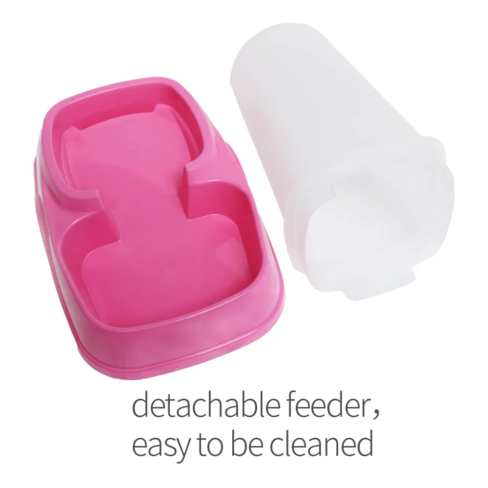 Pet feeder self-dispensing gravity food dispenser