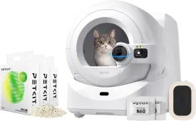PETKIT PUROBOT Ultra Automatic Waste Packing and Self-Cleaning Cat Litter Box 3 Bags 2025 New Tofu Mixed Litter, Dust-Free Low Tracking Clumping Litter for AI Camera Litter Box