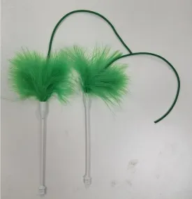 Potaroma 2Pcs Feather Wand Replacements for in-The-Cover Interactive Hide and Seek Cat Toy