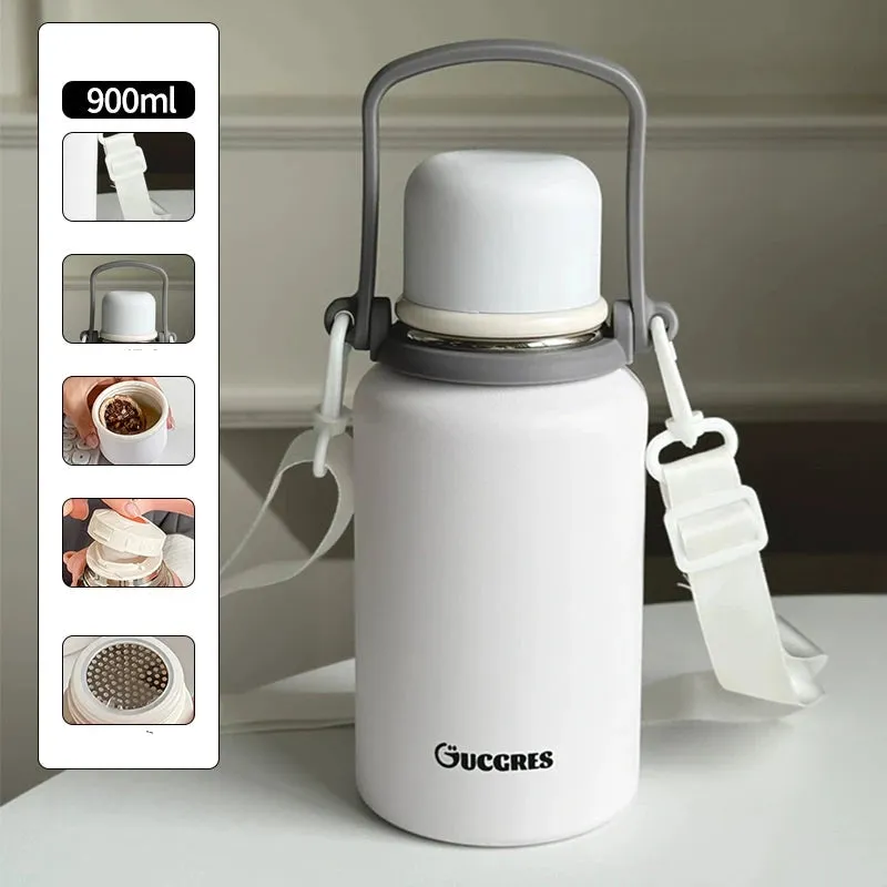 Simple Insulated Thermos Mug - Portable Tea Cup